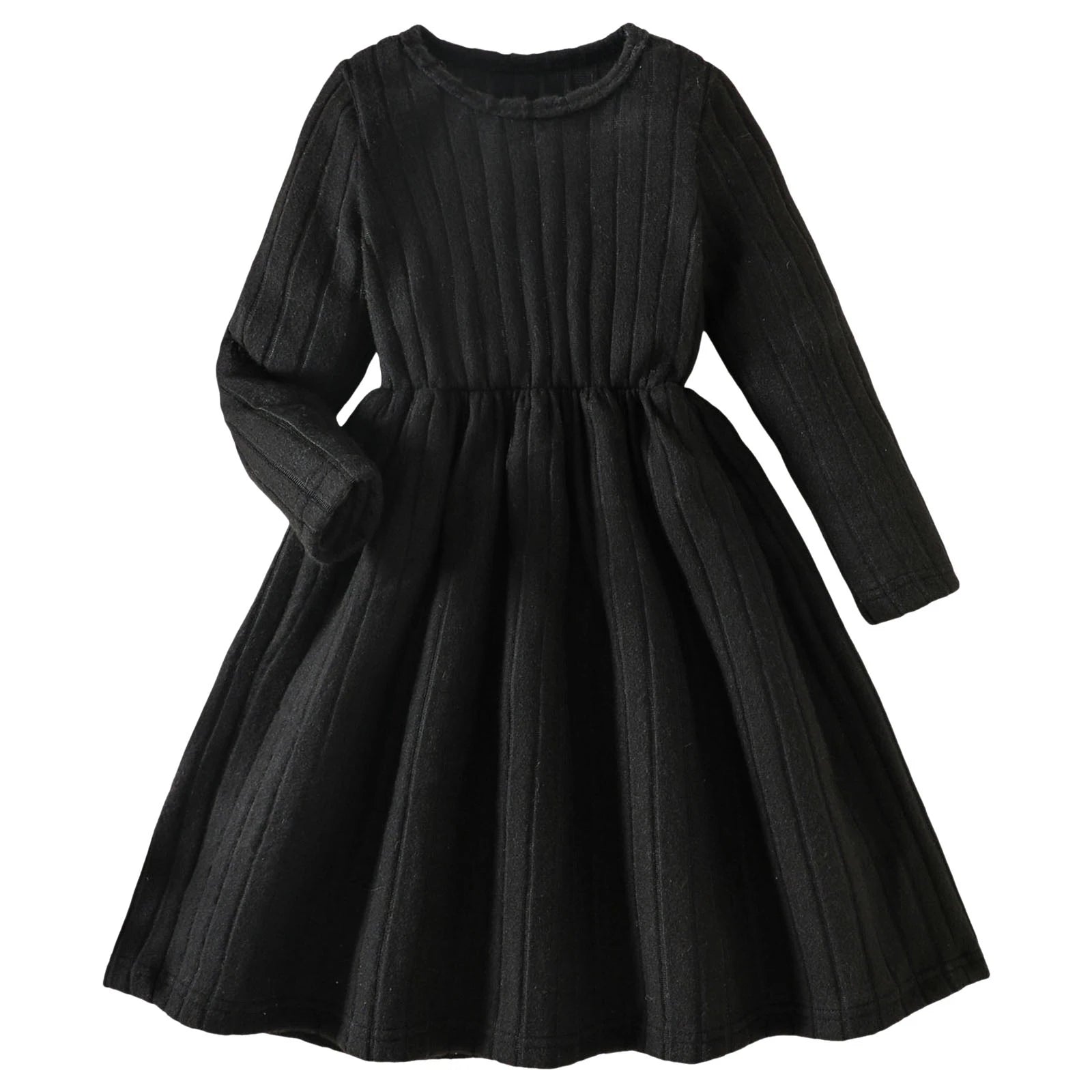 Girls’ Long-Sleeve Elegant Winter Dresses