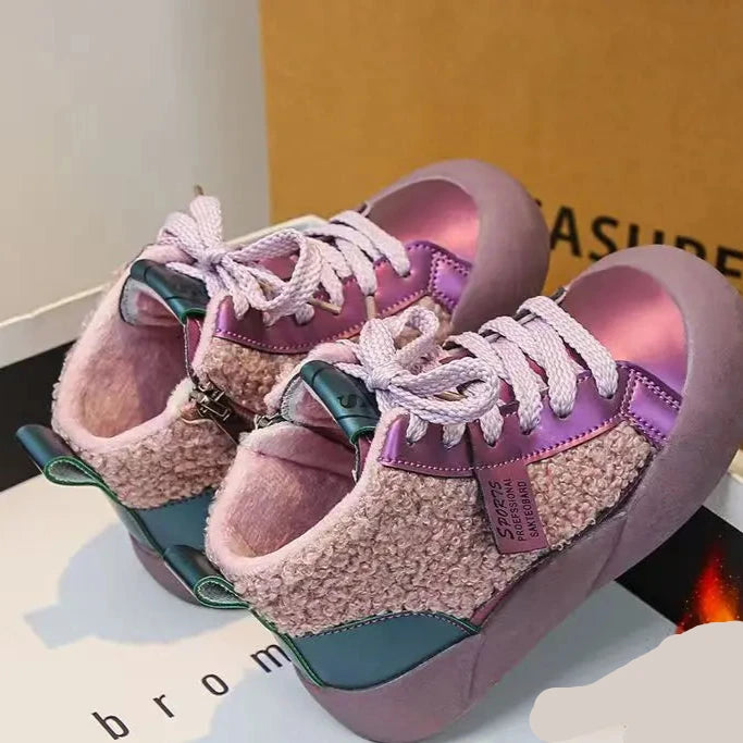 Kids Girls High Top Warm Sneakers New Collection childrensterritory