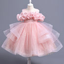 Sleeveless Flower Sequin Design Birthday Party Dresses For Girls childrensterritory