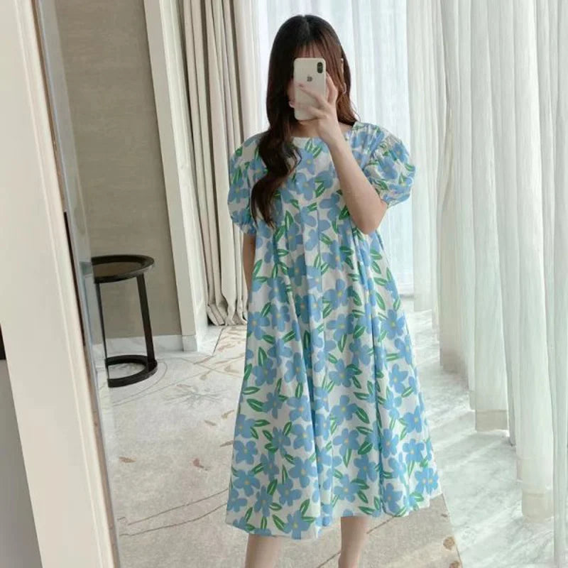 Floral Pattern Casual Style Girls Dresses for Summer