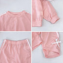 Kids Casual Bow Decoration Two-piece Casual Wear Clothing Set childrensterritory