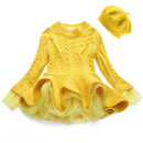 Kids Girls Ruffle Long Sleeve Warm Princess Dresses childrensterritory