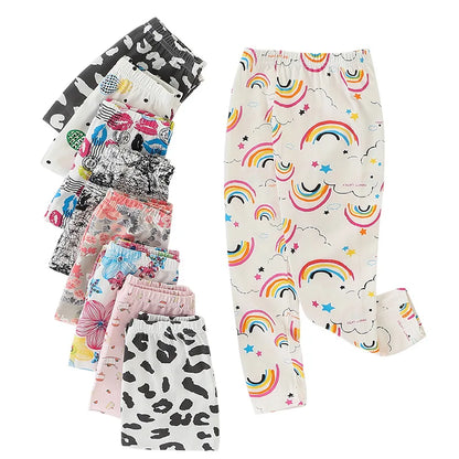 Little Girls Cartoon Flowers Print Leggings/Trousers childrensterritory