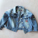Girls' Flowers Embroidery Design Winter Denim childrensterritory