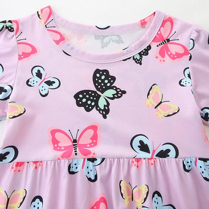 Colorful Butterfly Print Kids Girls&