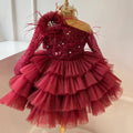 Kids Girls Glitter Sequin Puffy Princess Dresses