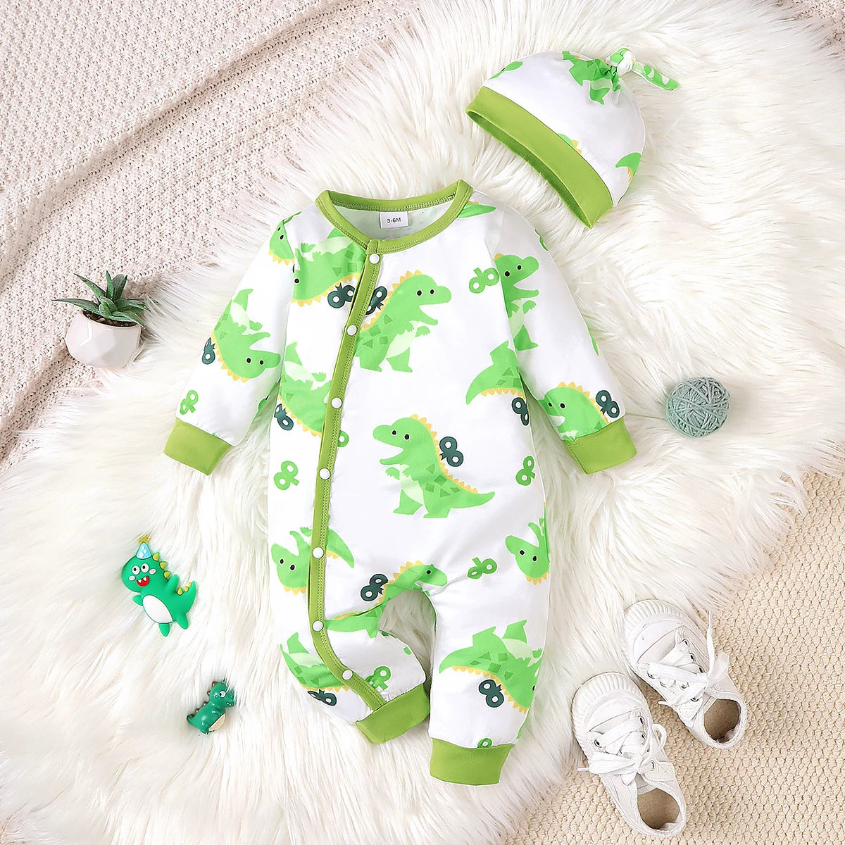 Baby Kids Cartoon Print Winter Bodysuit childrensterritory