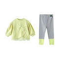 Toddler Girls Solid Color Loose Sweatshirt and Leggings Outfit Set childrensterritory