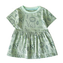 Animal Print Infant Girls Summer Holiday Casual Dresses childrensterritory