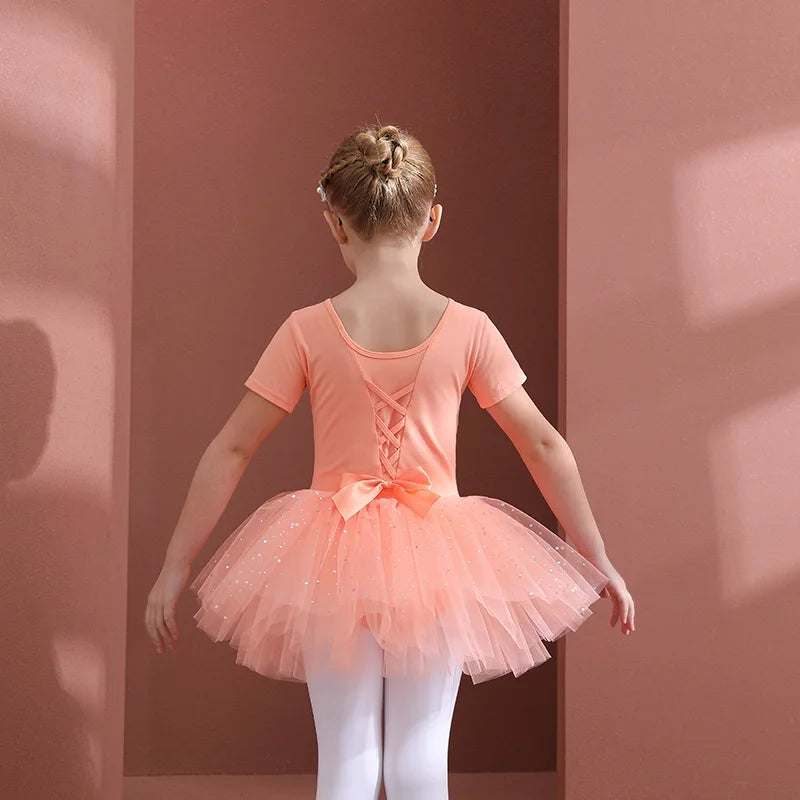 Girls Tulle Bowknot Design Ballet Dancewear/Gymnastics Leotard childrensterritory