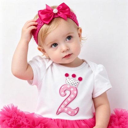 Newborn Girls White Bodysuit with Pettiskirt Tutu Outfits
