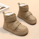 Kids Velcro Design Velvet Warm Fur Soft Shoes childrensterritory