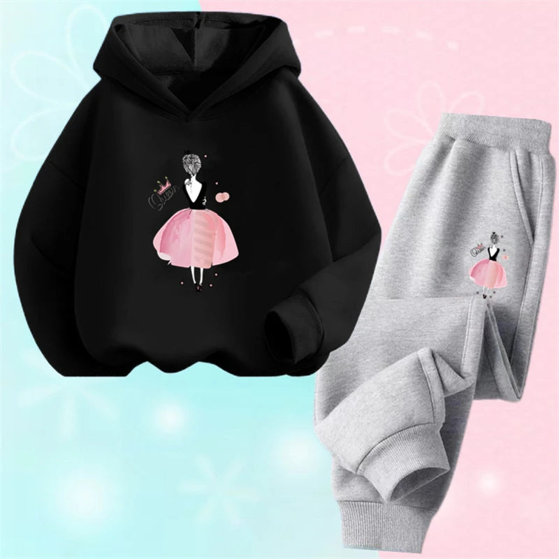 Girls 2 Pieces Casual Korean Style Sports Suits for Spring childrensterritory