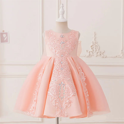 Baby/Kids Girls Bow Design Tulle Prom/Birthday Party Dresses