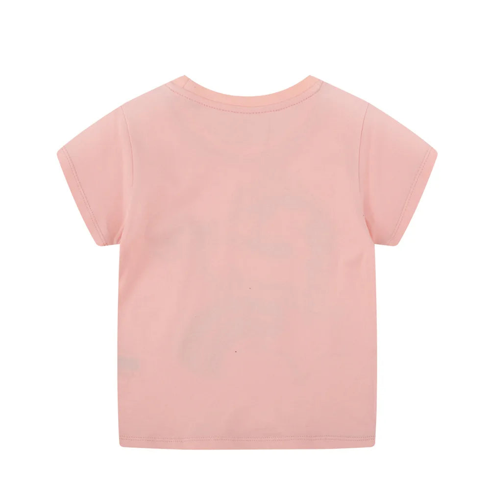 Kids Girls Cute Unicorn Print Cotton Tops childrensterritory