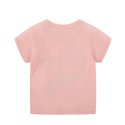 Kids Girls Cute Unicorn Print Cotton Tops childrensterritory