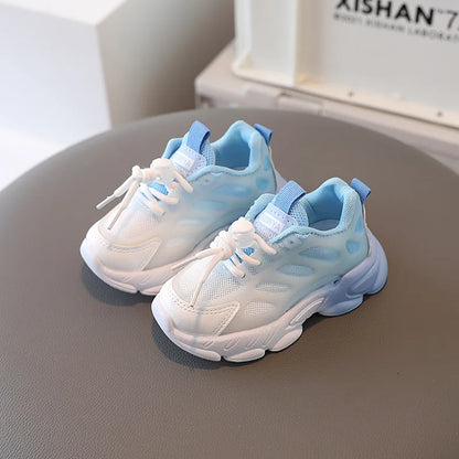 Kids Unisex Gradient Color Breathable Sports Sneakers