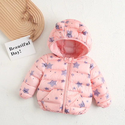 Baby/Kids Dinosaur &amp; Floral Print Hooded Jackets