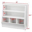 Kids Bin Organizer and Double-Shelf Bookcase childrensterritory