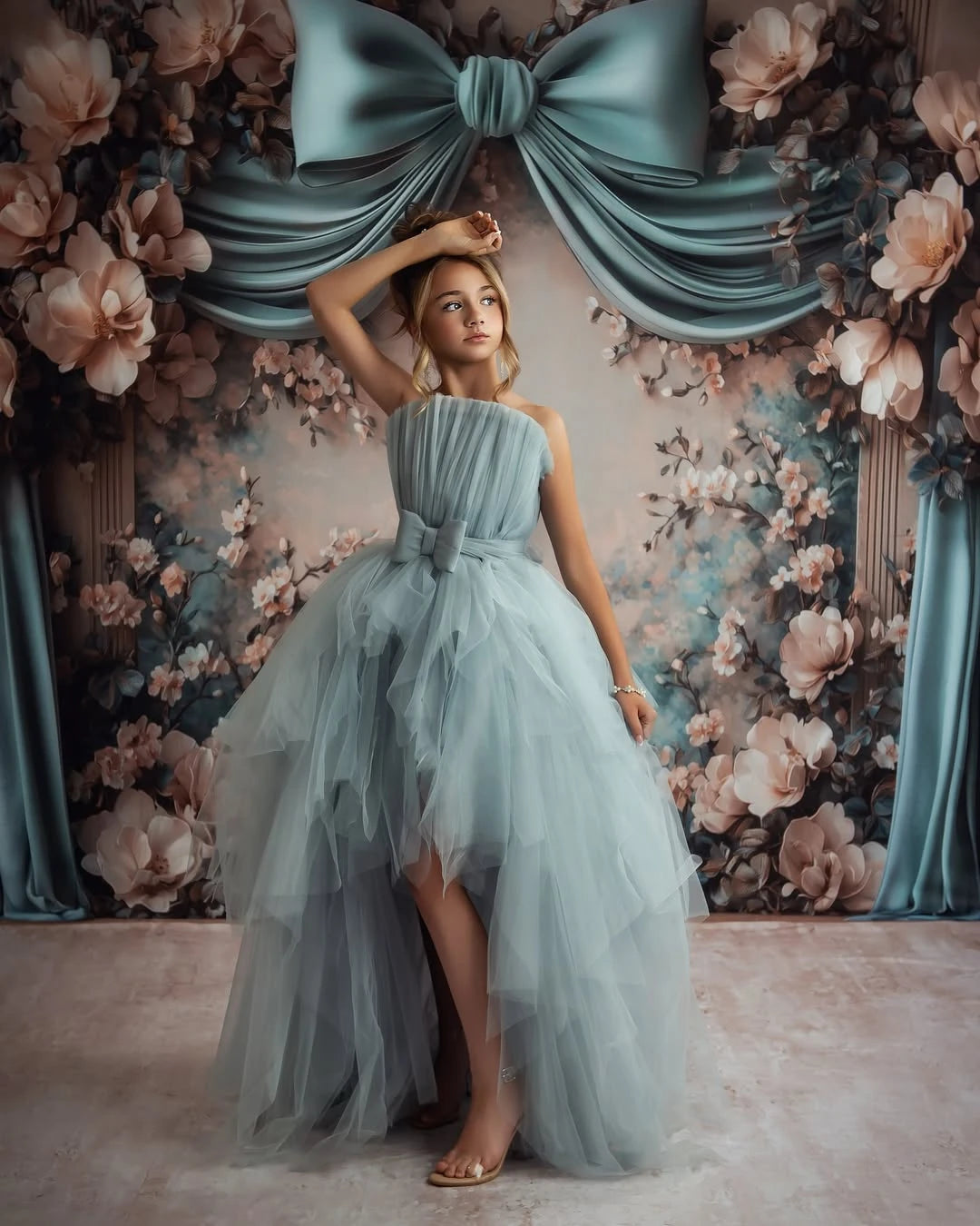 Formal Lace Design Mother Daughter Party Dresses