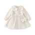 Kids Girls Elegant Warm Princess Party Dress with Small Bag childrensterritory