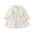 Kids Girls Elegant Warm Princess Party Dress with Small Bag childrensterritory