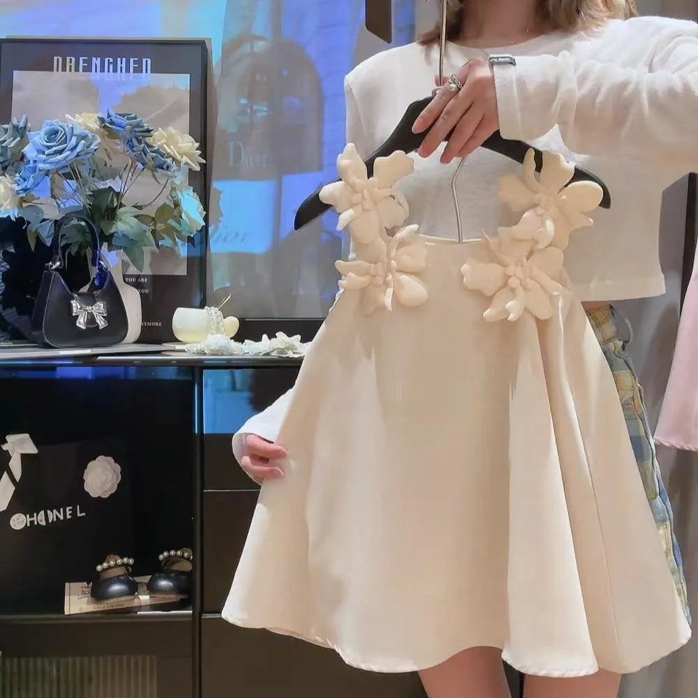 3D Flower Design Kids Girls Korean Style Princess Dresses childrensterritory