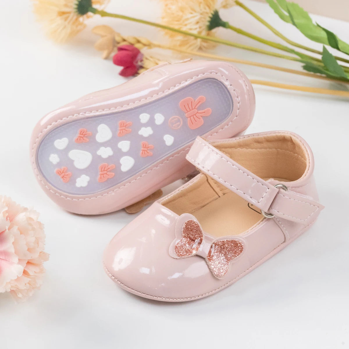 PU Anti-Slip Baby Girls Princess First Walker Shoes childrensterritory