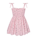 Little Girls Floral Halter Style Summer Cotton Dresses childrensterritory
