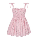 Little Girls Floral Halter Style Summer Cotton Dresses childrensterritory