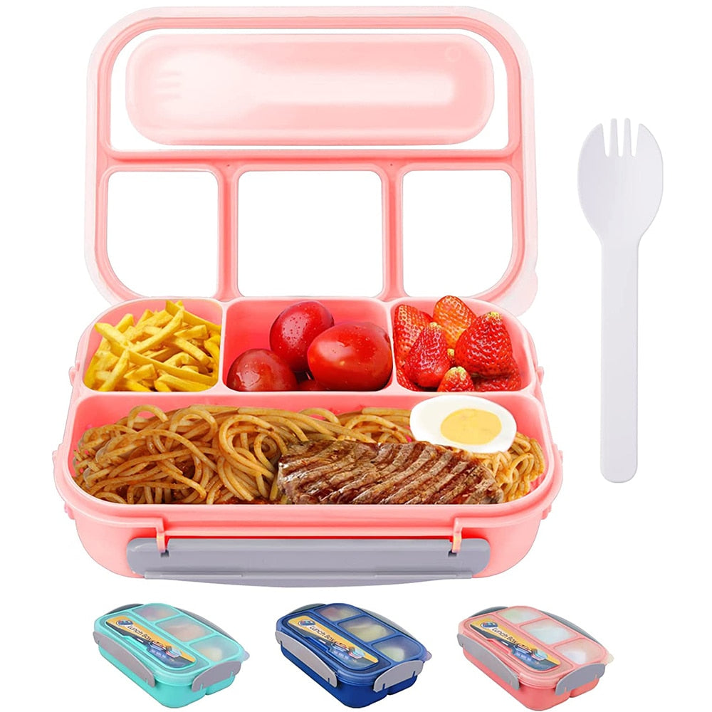 Leak-Proof Kids Lunch Box with 4 Compartments childrensterritory