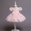 Luxury Knee-Length Puffy Fairy Dress for Little Girls