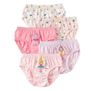 Cartoon Print 5Pcs/Set Girls Breathable Cotton Briefs
