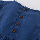 Long Sleeves Flowers Embroidered Design Girls Dresses childrensterritory