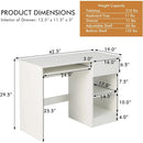 Adjustable Wooden White Computer Desk with Drawers childrensterritory