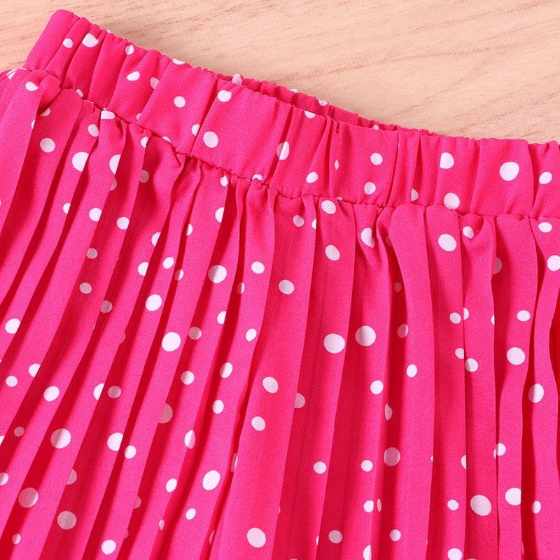 Little Girls Printed Top with Wide Leg Pants Two Piece Clothing Sets childrensterritory