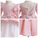 Long-Sleeved Flower Lace Design Princess Dresses For Girls childrensterritory
