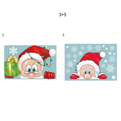 Santa Claus Snowflake Christmas Window/Wall Decals childrensterritory