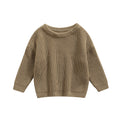 Baby Boys Girls Solid Color Long Sleeve Knit Sweaters childrensterritory