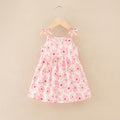 Floral Print Kids Girls Sleeveless Cotton Dresses childrensterritory