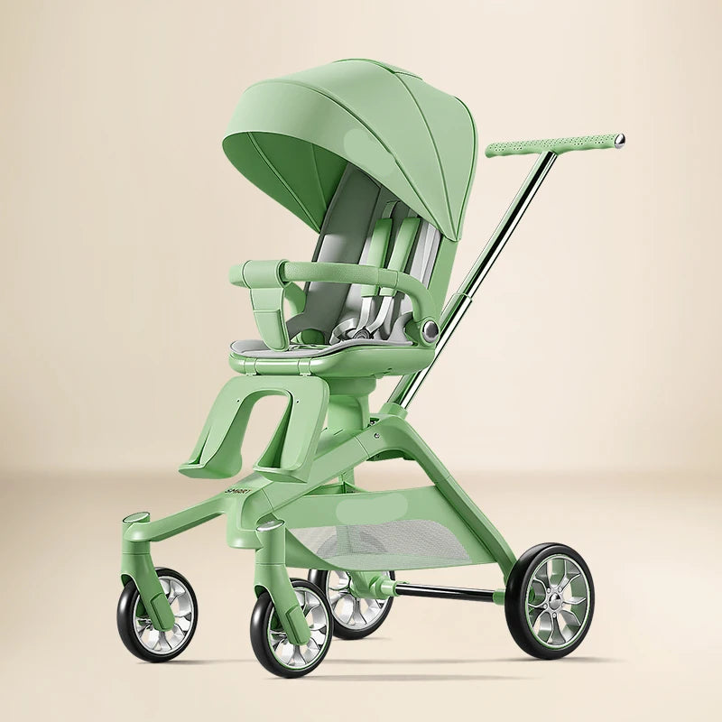 High View Portable Travel Stroller for Babies With 360°Swivel Seat