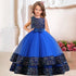 Sequins Bowknot Design Long Princess Dresses for Girls childrensterritory