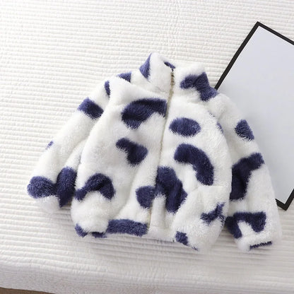 Kids Girls Soft Fleece Warm Printed Jackets childrensterritory