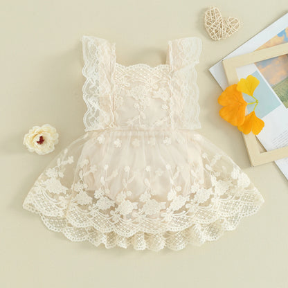 Baby Girl Floral Print Off Shoulder Summer Bodysuit childrensterritory