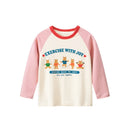 Girls' Cartoon Print Long Sleeves Stylish Tops childrensterritory