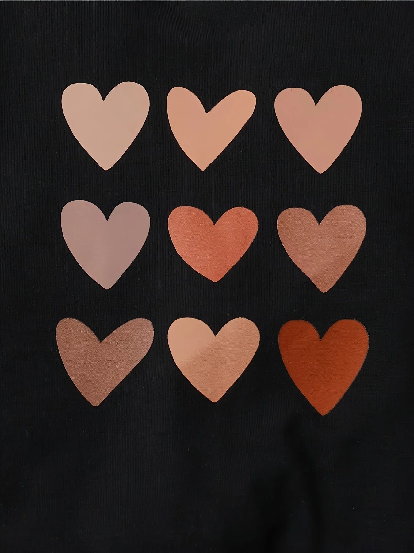 Heart Printed 2 Pieces Kids Girls Warm Tracksuit Set