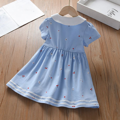 Little Girls Cute Print Cotton Summer Dresses childrensterritory
