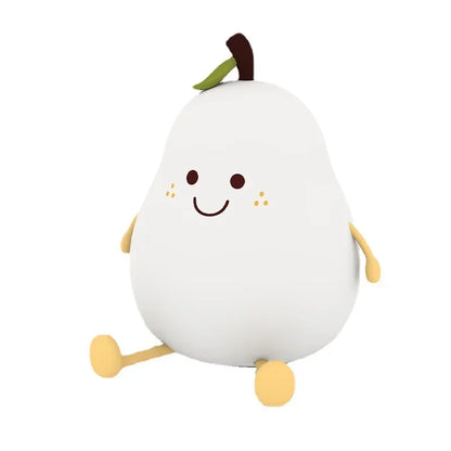 Rechargeable Pear Design 7 Colors Silicone Night Light