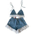 Denim Crop Top + Shorts Summer Clothing Set for 3-16years Girls childrensterritory