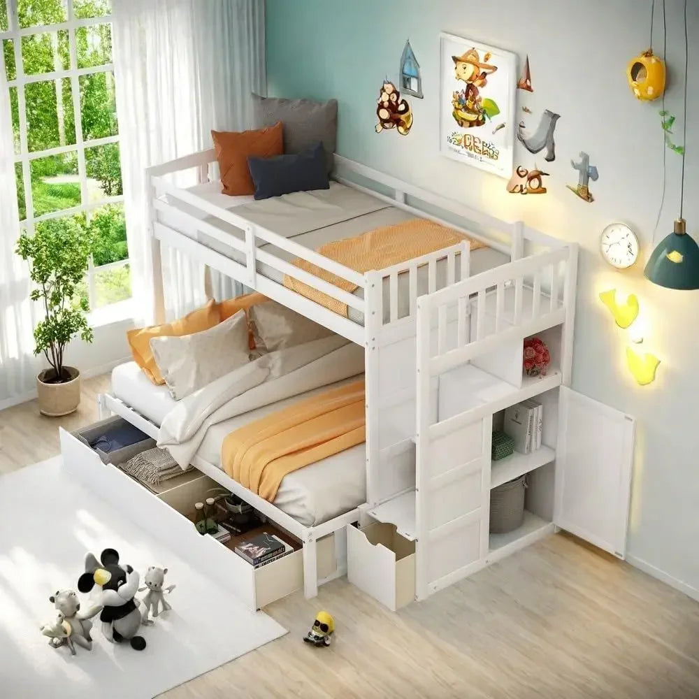 Twin over Twin Bunk Bed for Kids&